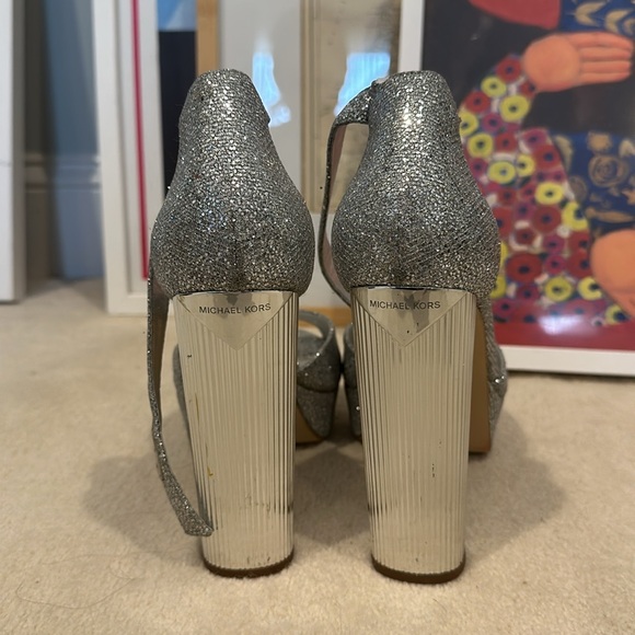 Michael Kors Porter Glitter Chain-Mesh Platform Sandal - Picture 6 of 7